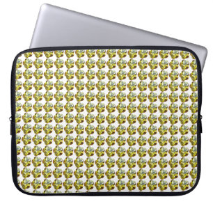 Golden Glow - Gult Gemstone Flower Design Laptop Fodral