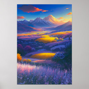 Golden Glow i Valley Poster