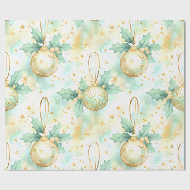Golden Glow Noel – Pastell julgransprydnad Patte Presentpapper (Platt)