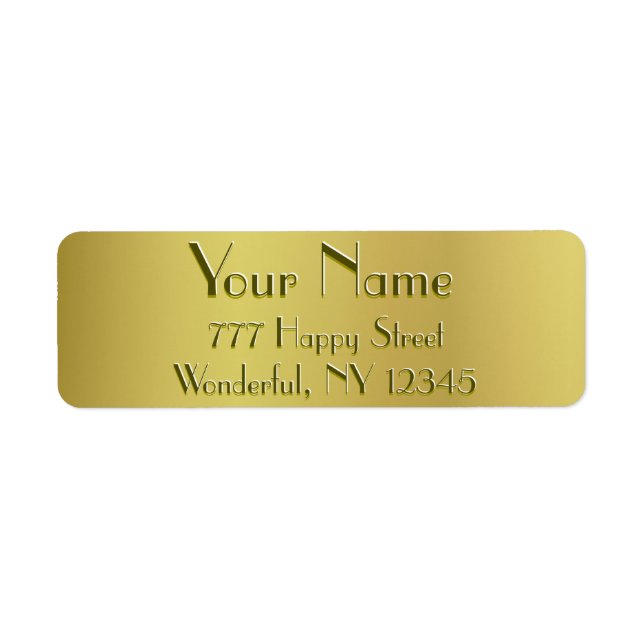 Golden Glow Returadress Etikett (Framsidan)