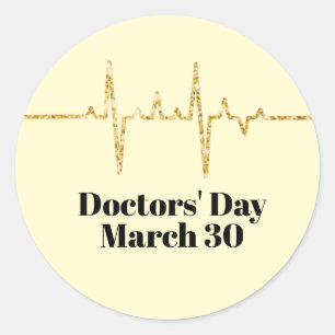 Golden Gnistra Heart Rate Sticker Namn bricka Runt Klistermärke