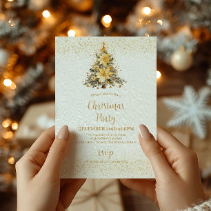 Golden Gnistra Julgran Glow Julkort