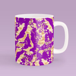 Golden Gnistra mönster över Lila Kaffemugg