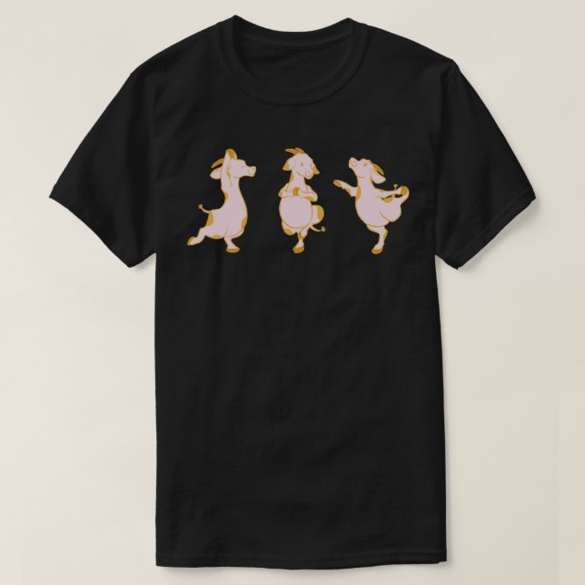 Golden Goat Yoga i Sunrise T Shirt (Design framsida)