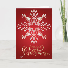 Golden God jul Snowflake Kort