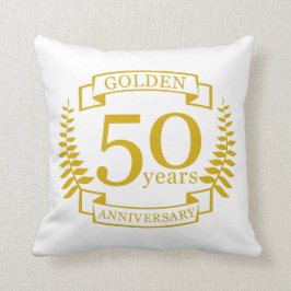 GOLDEN Golden 50 år Bröllop 50 år Kudde