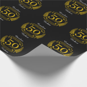 GOLDEN Golden 50 år Bröllop, årsdag 50 år alla Presentpapper