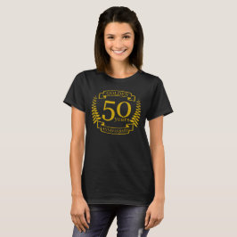 GOLDEN Golden 50 år Bröllop-årsdagen 50 alla Tee