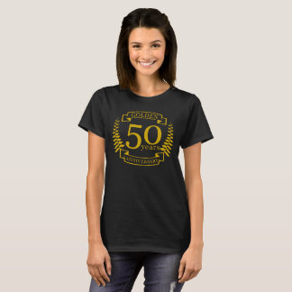 GOLDEN Golden 50 år Bröllop-årsdagen 50 alla Tee