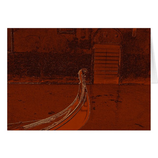 Golden Gondola Hälsningskort (Framsidan Horizontal)