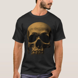 Golden Goth Skull T Shirt