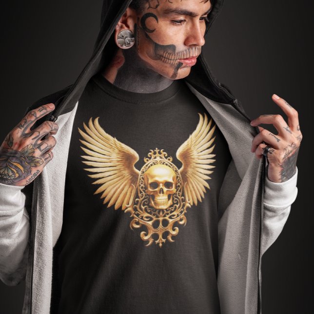 Golden Gothic Skull Sigil of Ascension T Shirt (Skapare uppladdad)