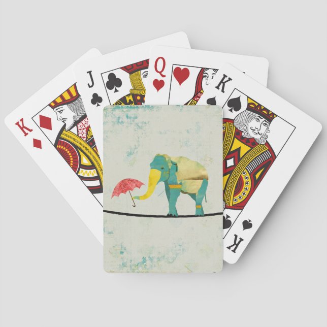 Golden Gracely Elephant Card Deck Casinokort (Baksidan)