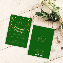 Golden Grand Open Business OSA-inbjudningskort Julkort