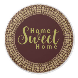 Golden Gräns Arabesques Blommigt Inslag om Knopp