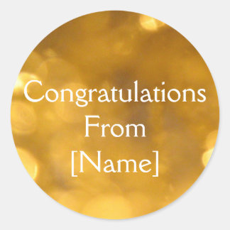 Golden Grattiss Sticker Runt Klistermärke