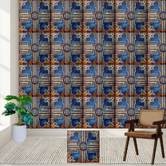Golden Grekiska Nyckel Mönster Tile Kakelplatta