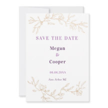 Golden Grenar Bröllop Design Lavander