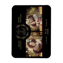 Golden Grenar Elegant 2 Anpassningsbar Foton Bröll Magnet