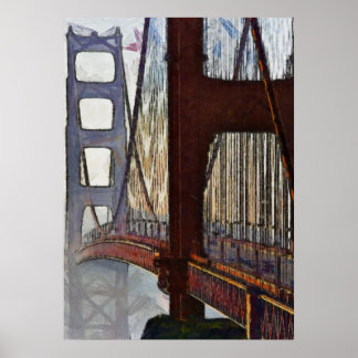 Golden Grind Bridge - 20 x 28 Poster