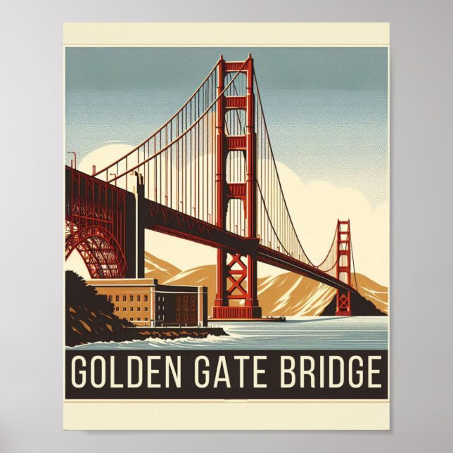 Golden Grind Bridge - A Timless Icon of San Franci Poster (Framsidan)