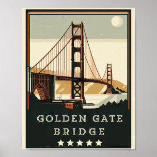Golden Grind Bridge - A Timless Icon of San Franci Poster