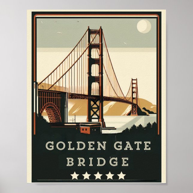 Golden Grind Bridge - A Timless Icon of San Franci Poster (Framsidan)