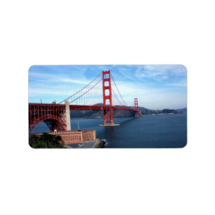 Golden Grind Bridge Adressetikett
