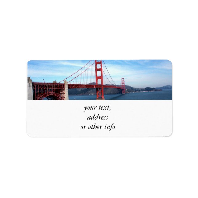 Golden Grind Bridge Adressetikett (Framsidan)