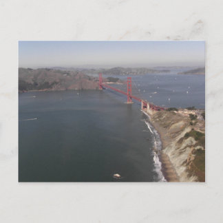 Golden Grind Bridge Aerial Photo Postcard Vykort