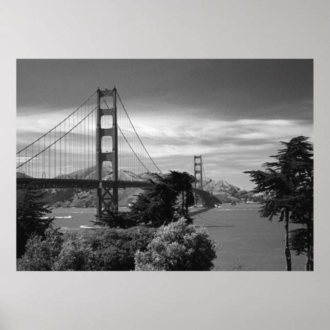 Golden Grind Bridge Black and White Poster (Framsidan)