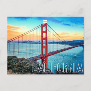 Golden Grind Bridge California vycard Vykort