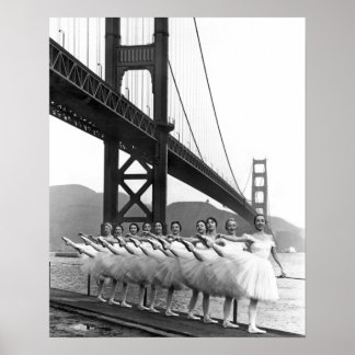 Golden Grind Bridge Dancers Poster