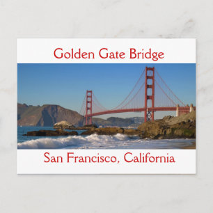 Golden Grind Bridge från Baker Beach Panorama Vykort