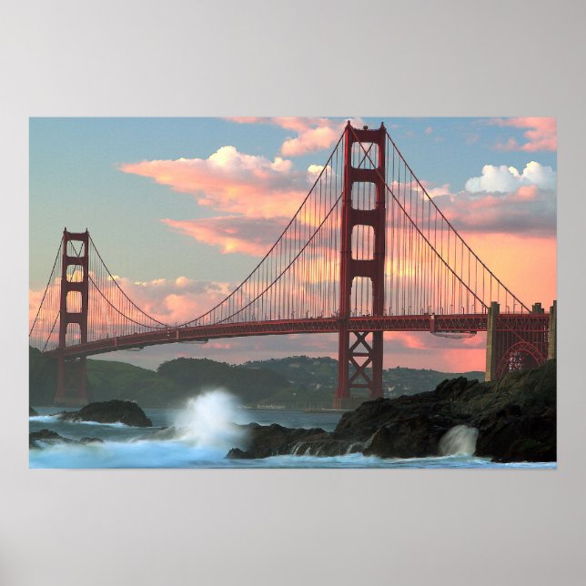 Golden Grind Bridge från Baker Beach Poster (Framsidan)