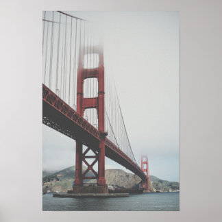 Golden Grind Bridge i dimman Poster