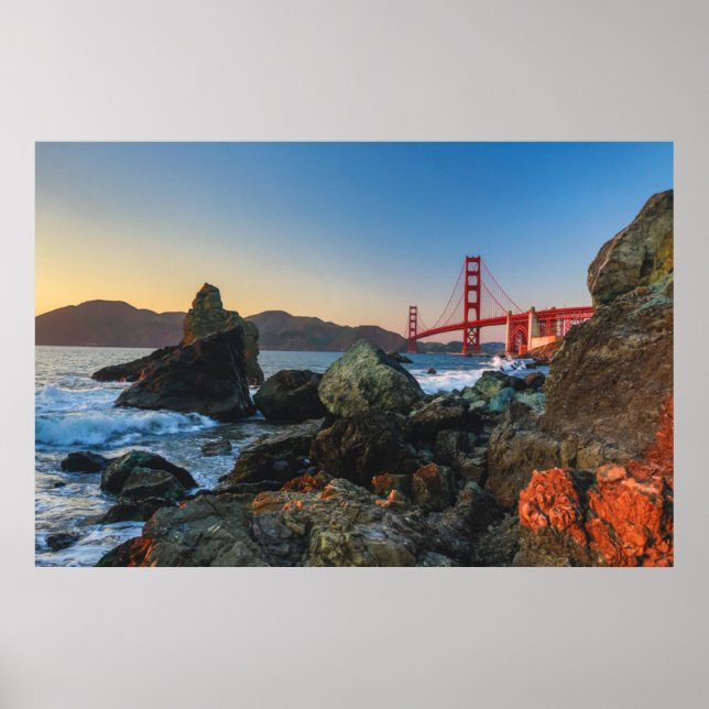 Golden Grind Bridge i Dusk | San Francisco Poster (Framsidan)