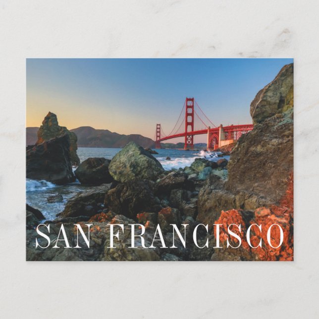Golden Grind Bridge i Dusk | San Francisco Vykort (Framsida)