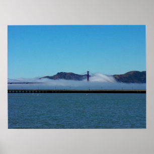 Golden Grind Bridge i Fog, San Francisco Poster