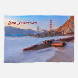 Golden Grind Bridge i San Francisco, Baker Beach Kökshandduk