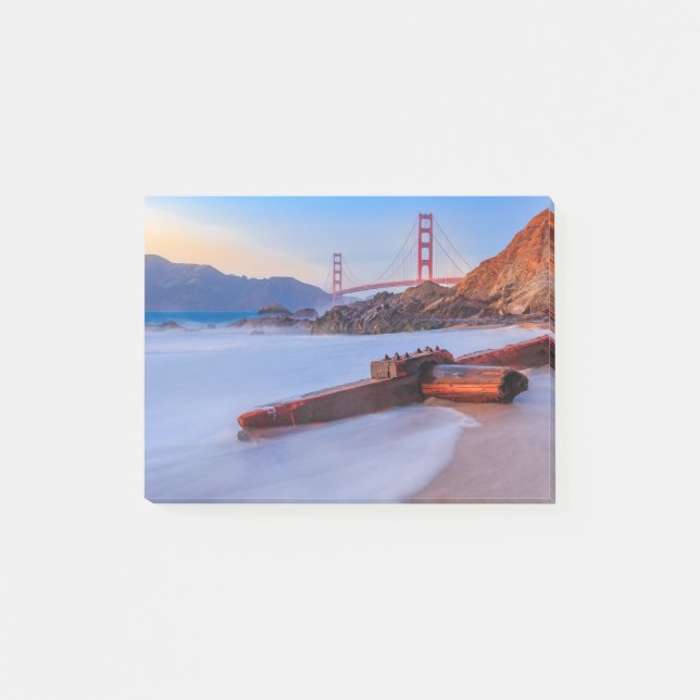 Golden Grind Bridge i San Francisco, Baker Beach Post-it Block (Framsida)