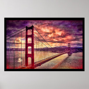 Golden Grind Bridge i San Francisco, Kalifornien. Poster