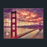 Golden Grind Bridge i San Francisco, Kalifornien. Vykort<br><div class="desc">Golden Grind Bridge</div>