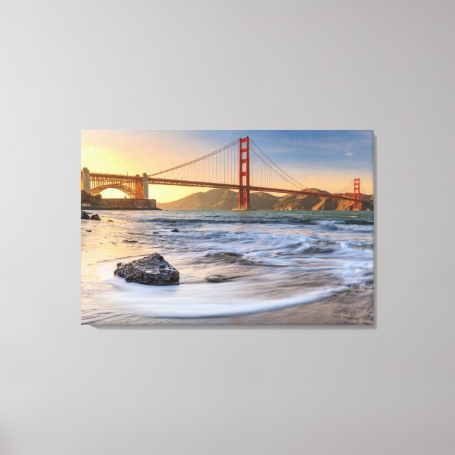 Golden Grind Bridge i San Francisco vid sunset Canvastryck (Framsida)