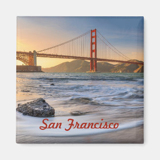 Golden Grind Bridge i San Francisco vid sunset Magnet