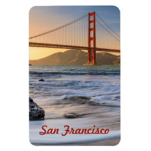 Golden Grind Bridge i San Francisco vid sunset Magnet