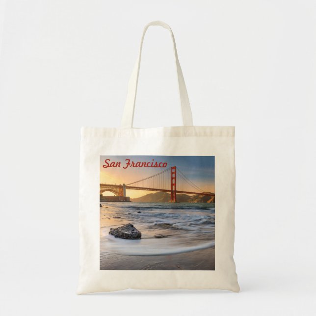 Golden Grind Bridge i San Francisco vid sunset Tygkasse (Framsidan)