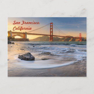 Golden Grind Bridge i San Francisco vid sunset Vykort