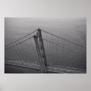 Golden Grind Bridge i svartvitt Poster