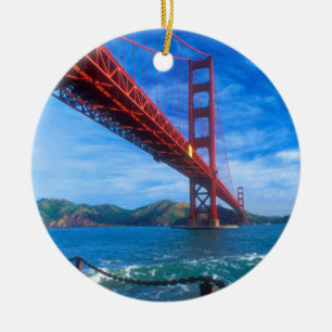 Golden Grind Bridge, Kalifornien Julgransprydnad Keramik